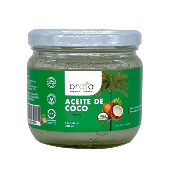 Aceite de Coco Extra Virgen Orgánico Brota - 250 ml